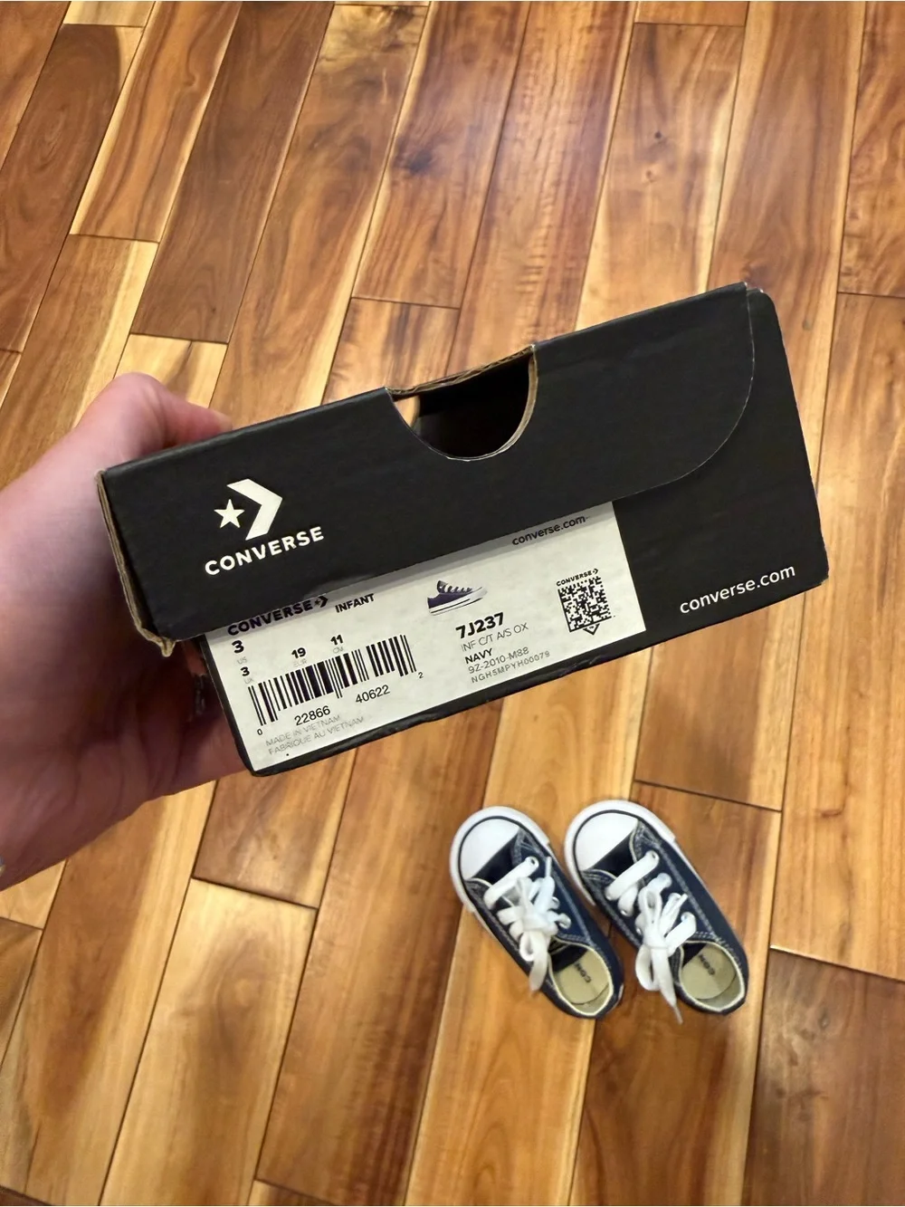 NEW Converse Toddler Navy Canvas Low Top Sneakers